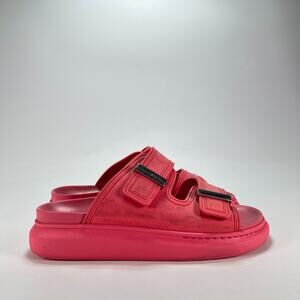 Alexander McQueen Hybrid Rose Pink Double Strap Slides Women's Size US 9.5 EU 40